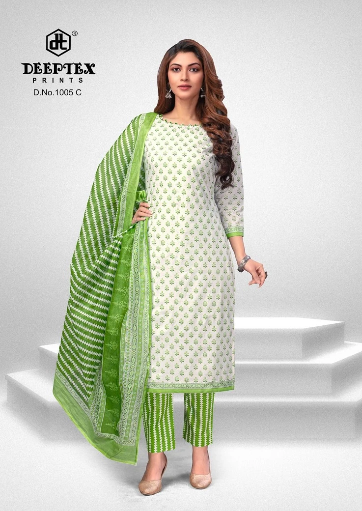 Deeptex Super Gold Vol 1 Pure Cotton Wholesale Salwar Suit Catalog — Wholesale Salwar Suits, Deeptex wholesale from Surat - Gallery Image 10